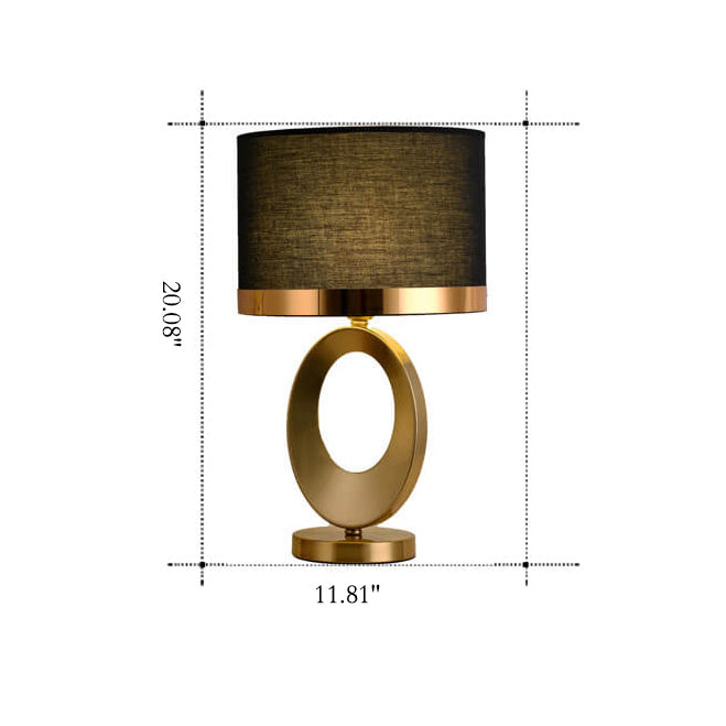 Moderne Tafellamp – Zwart, Wit of Goud met Stoffen Kap en E26 Fitting