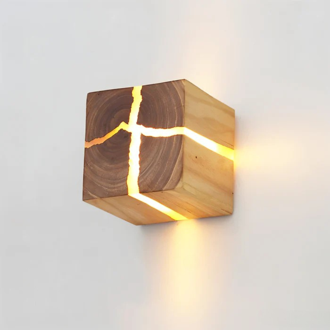 Lumio - Stijlvolle Houten Wandlamp met Warme LED Verlichting