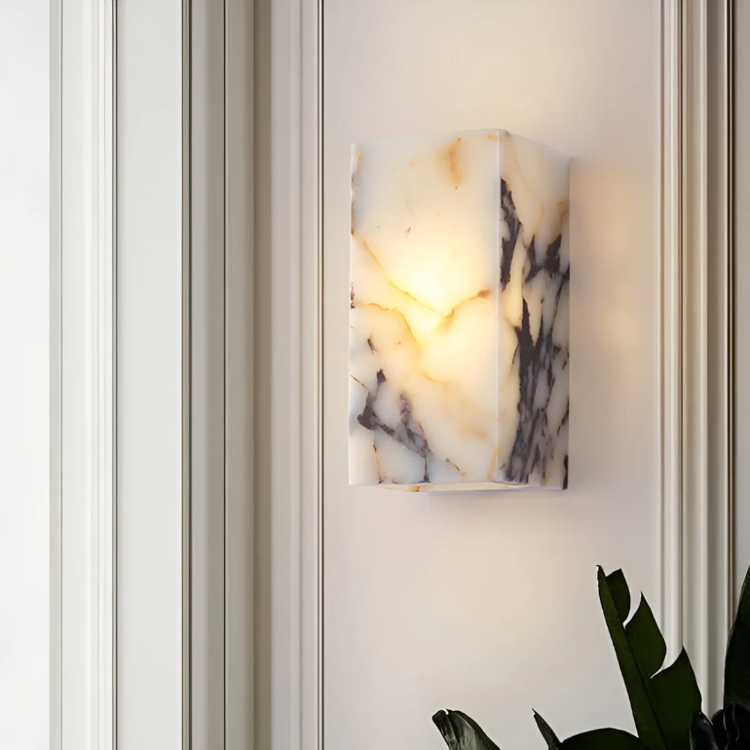 Lumio - Luxe Natuursteen Wandlamp met Warme LED Verlichting