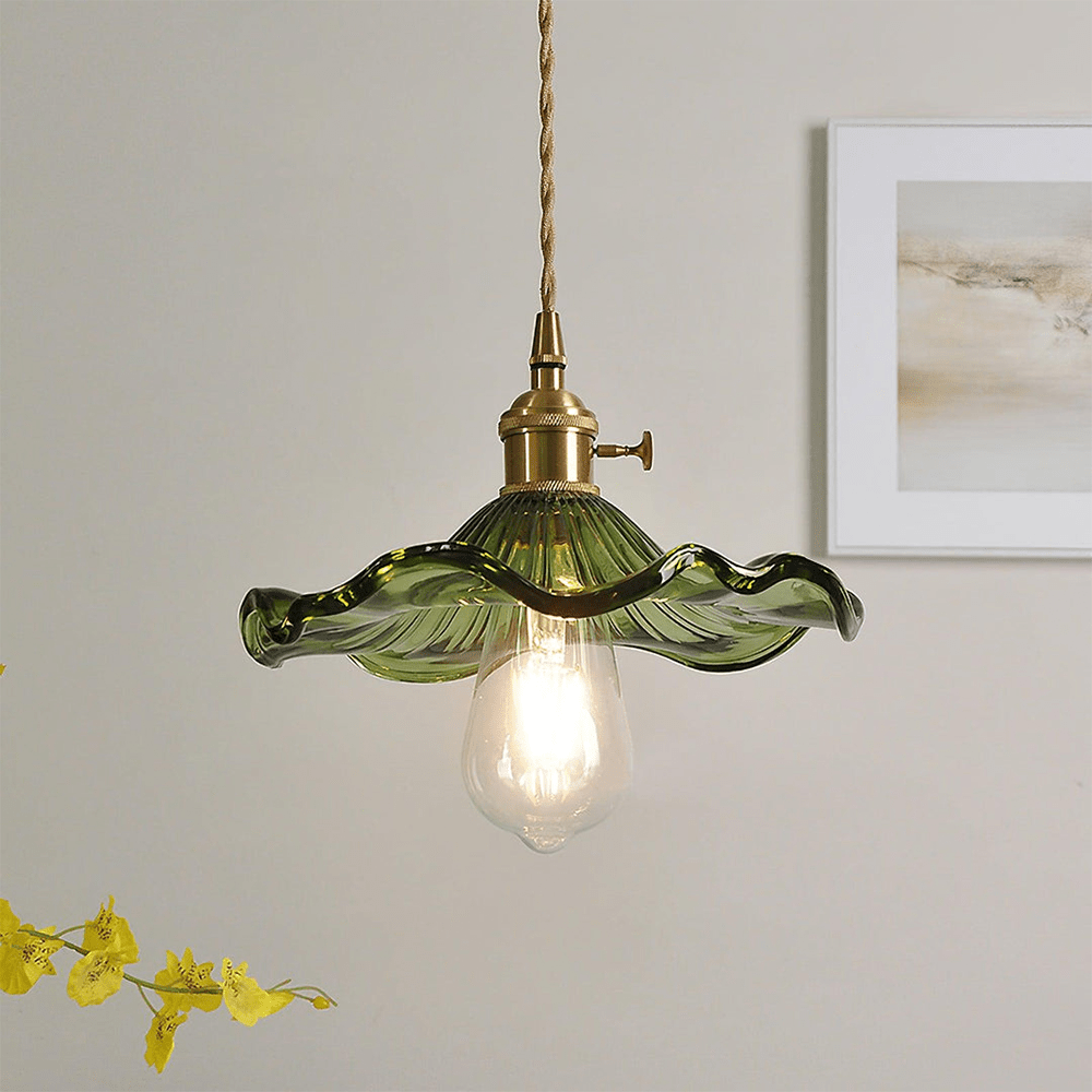 Hibisca – Elegante Glazen Hibiscusbloem Hanglamp