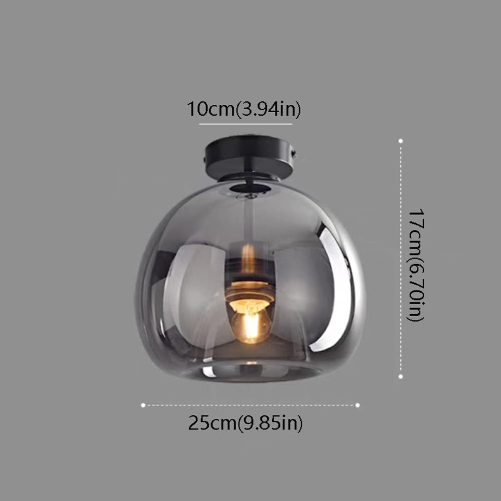 Vörre - Retro Koperen Glas Plafondlamp
