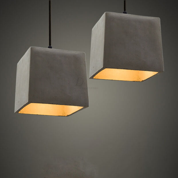 Industriële Cement Hanglamp – Grijs – E27 Fitting