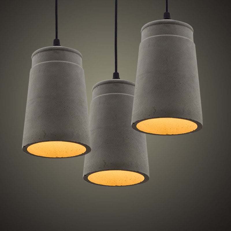 Industriële Cement Hanglamp – Grijs – E27 Fitting