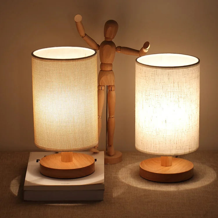 Lumio - Organic Glow Lamp van Hout & Linnen met Afstandsbediening