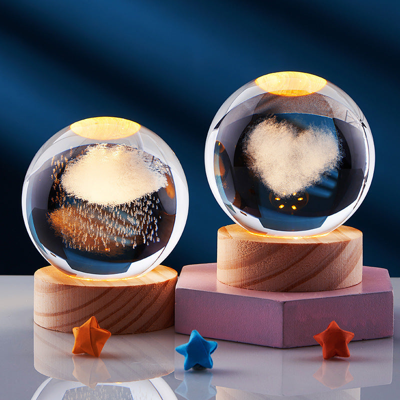 Spatio – Orb 3D Kristallen Nachtlamp