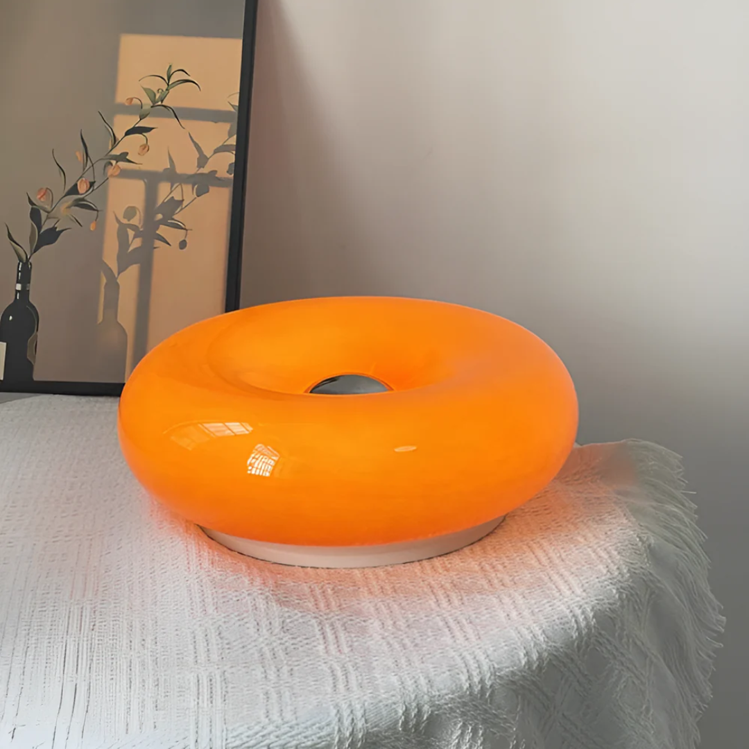 Lumio - Unieke Glazen Wandlamp met Oranje Cirkel Design