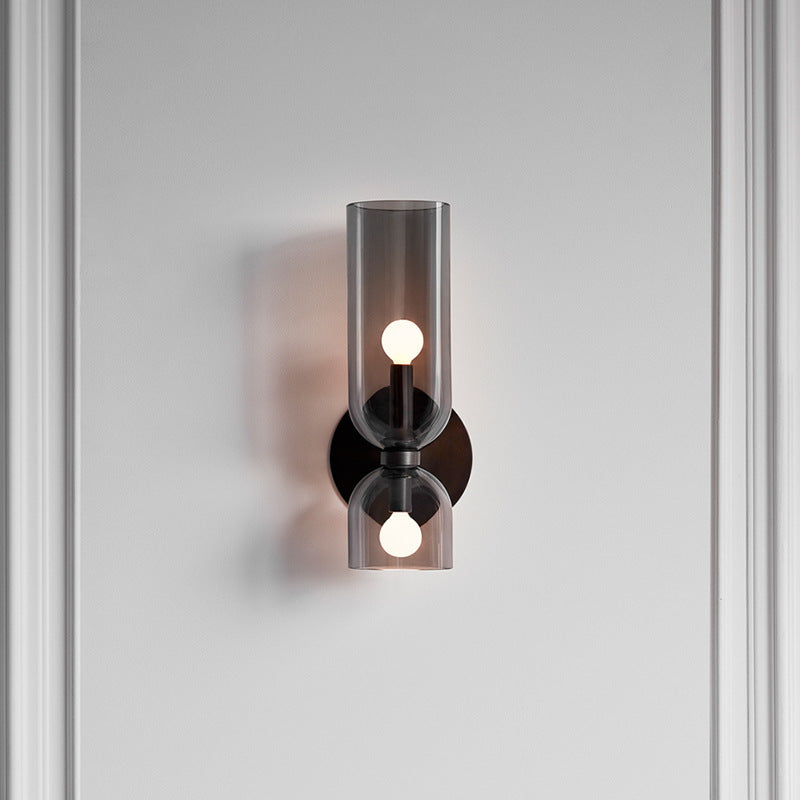 Flute – Elegante Wandlamp met Glas en IJzer in Retro Stijl