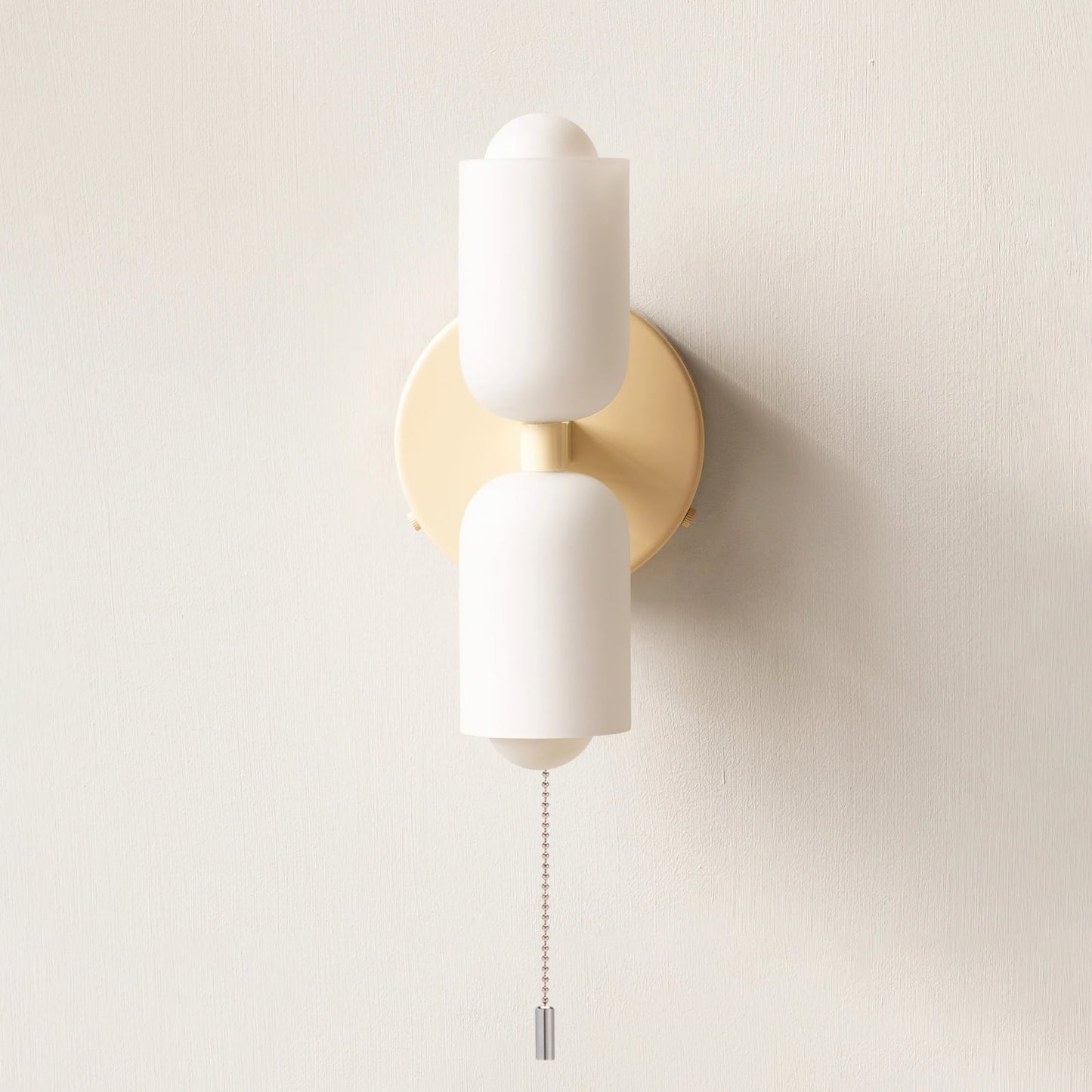 Döle - Moderne Wandlamp met Dubbele Glazen Kappen (E14, Indoor)
