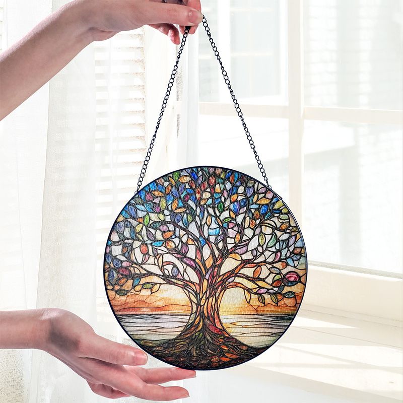 Lumio – Handgemaakte Glas-in-lood Levensboom Zonnevanger