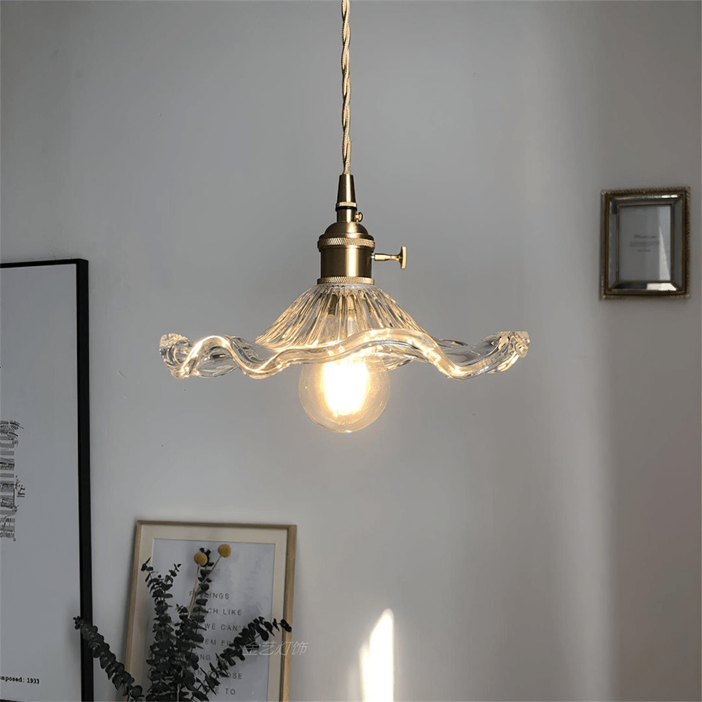Hibisca – Elegante Glazen Hibiscusbloem Hanglamp