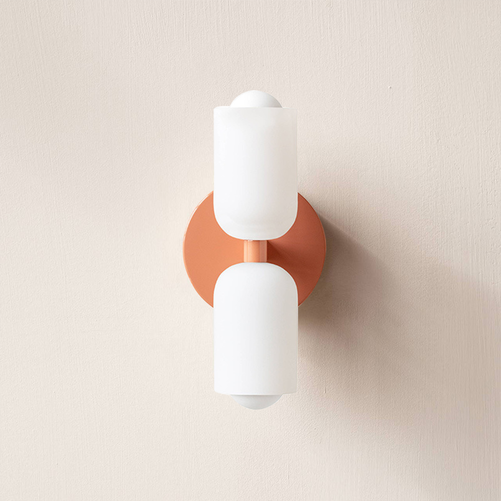 Döle - Moderne Wandlamp met Dubbele Glazen Kappen (E14, Indoor)