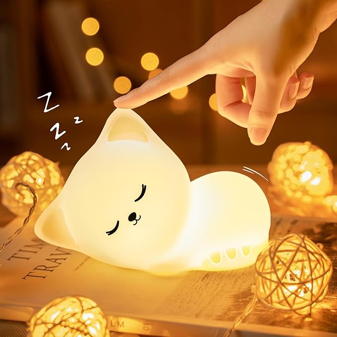 Lumio - Slapende Kat Nachtlamp LED Squishy