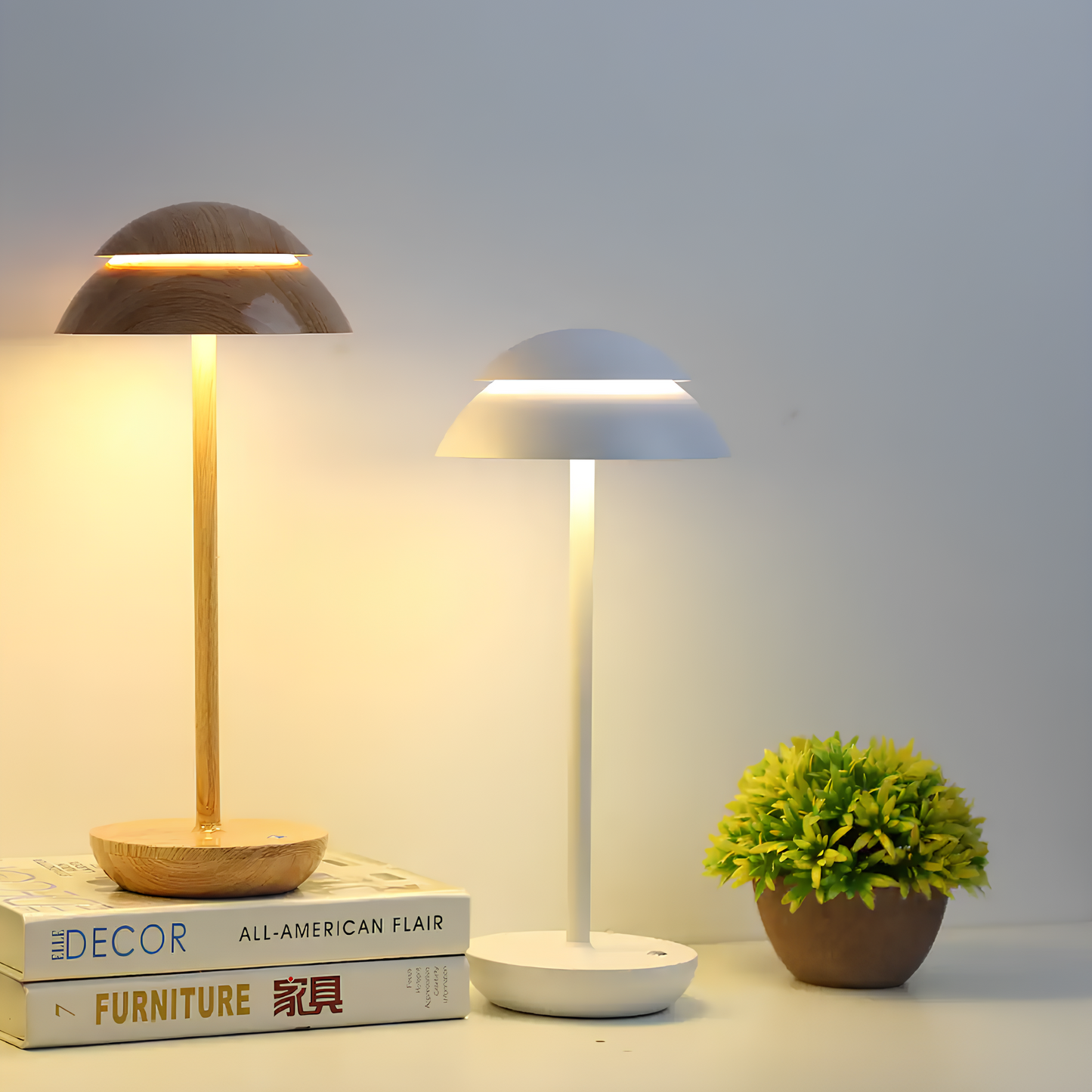 Lumio - Prestige draadloze aluminium tafellamp met dimfunctie