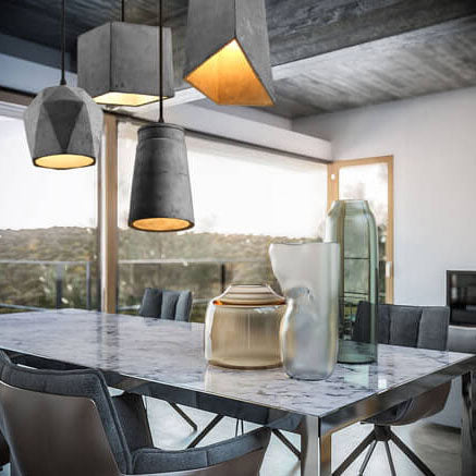 Industriële Cement Hanglamp – Grijs – E27 Fitting