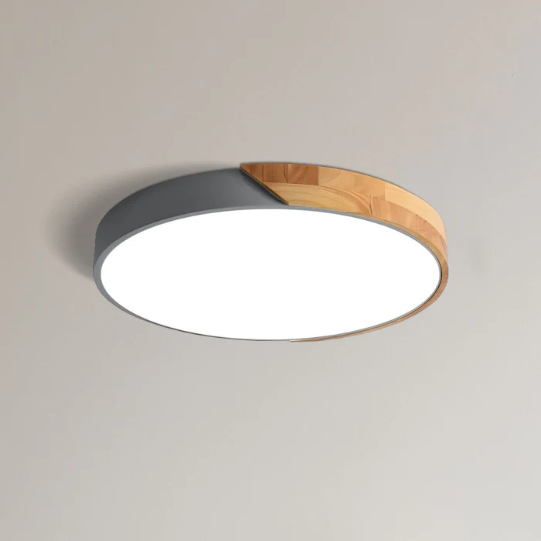 Jens – LED Plafondlamp met Scandinavisch Design van Hout & Acryl