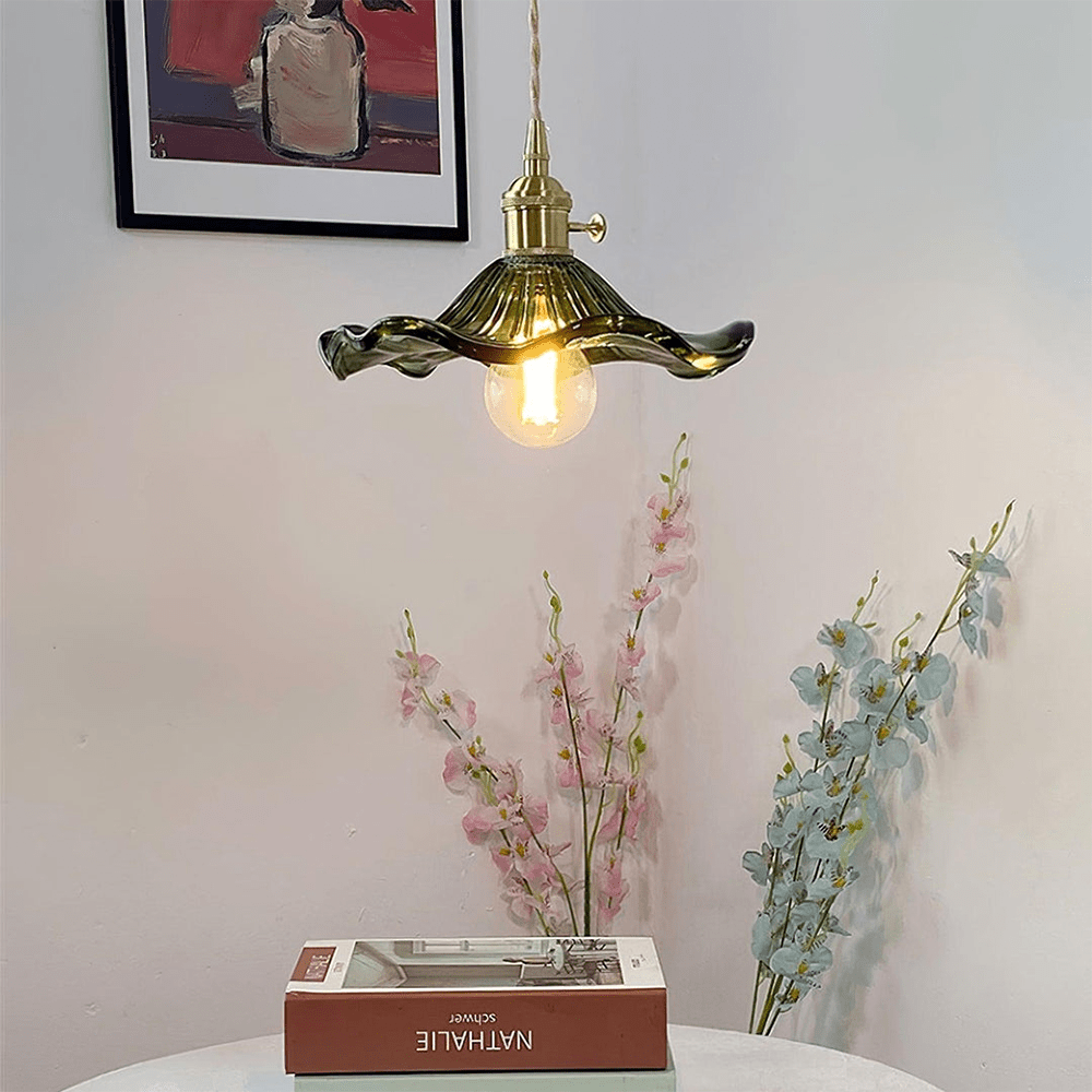 Hibisca – Elegante Glazen Hibiscusbloem Hanglamp