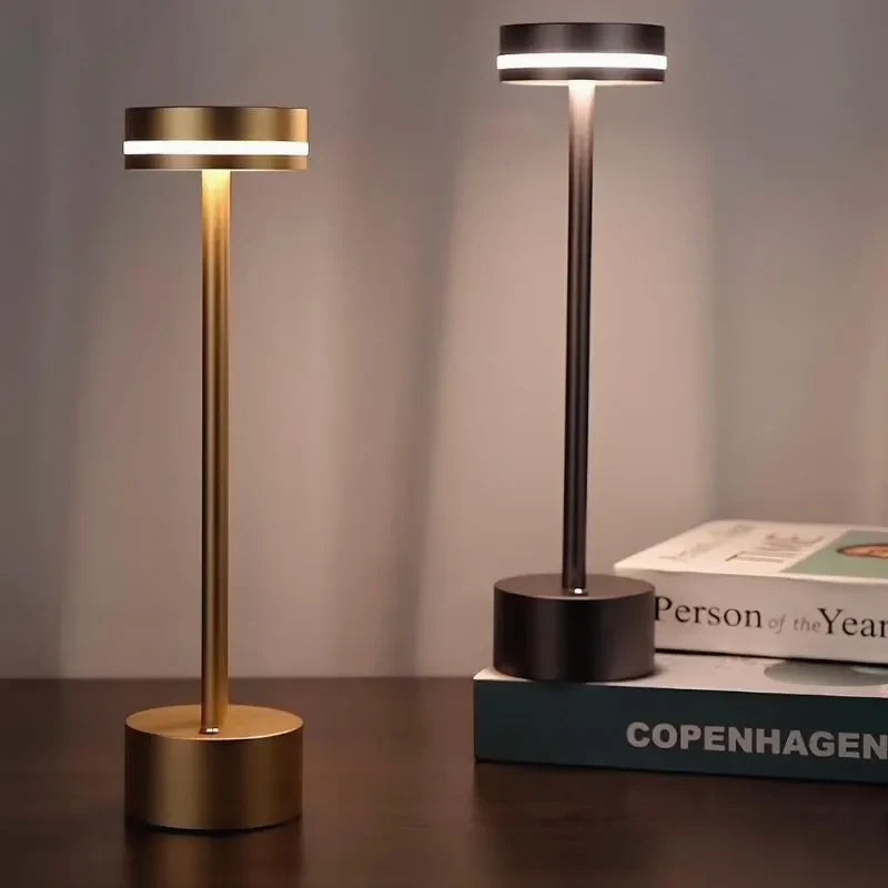 Lumio - Stijlvolle draadloze tafellamp met 3 lichtkleuren en dimfunctie