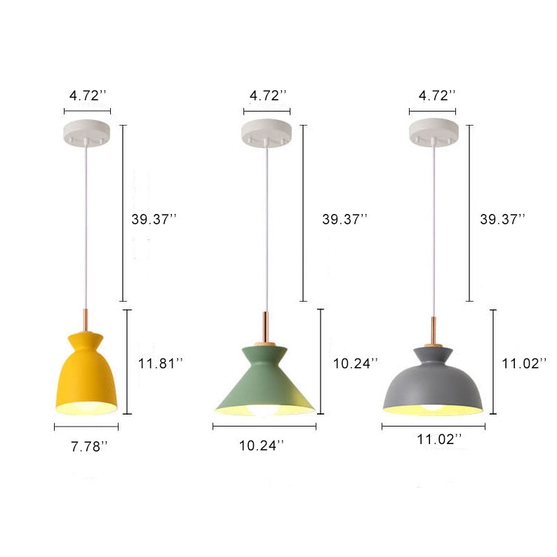 Moderne Scandinavische Kleurrijke Metalen Hanglamp – Verstelbare Hoogte