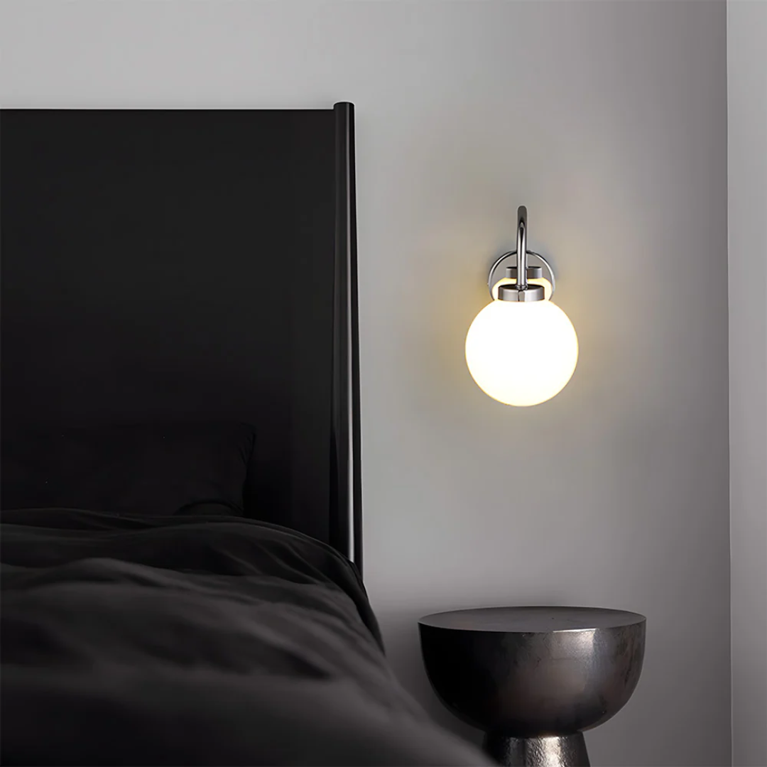 Lumio - Vintage Wandlamp met Glazen Bol en Warme LED Verlichting