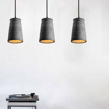 Industriële Cement Hanglamp – Grijs – E27 Fitting