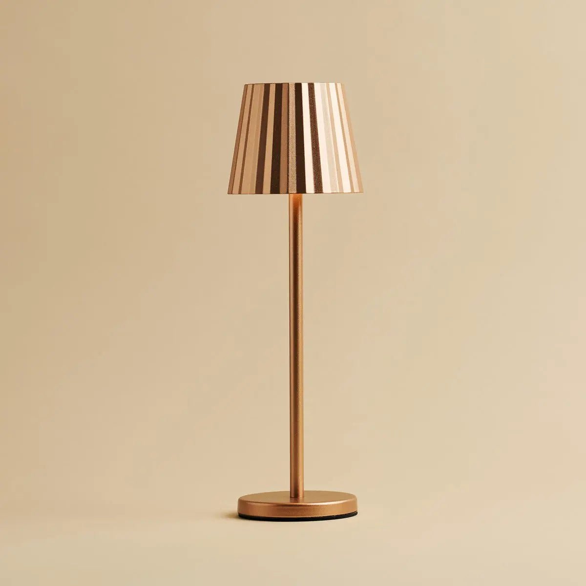 Lumio - Koperen elegante tafellamp oplaadbaar met touch‑dimmer