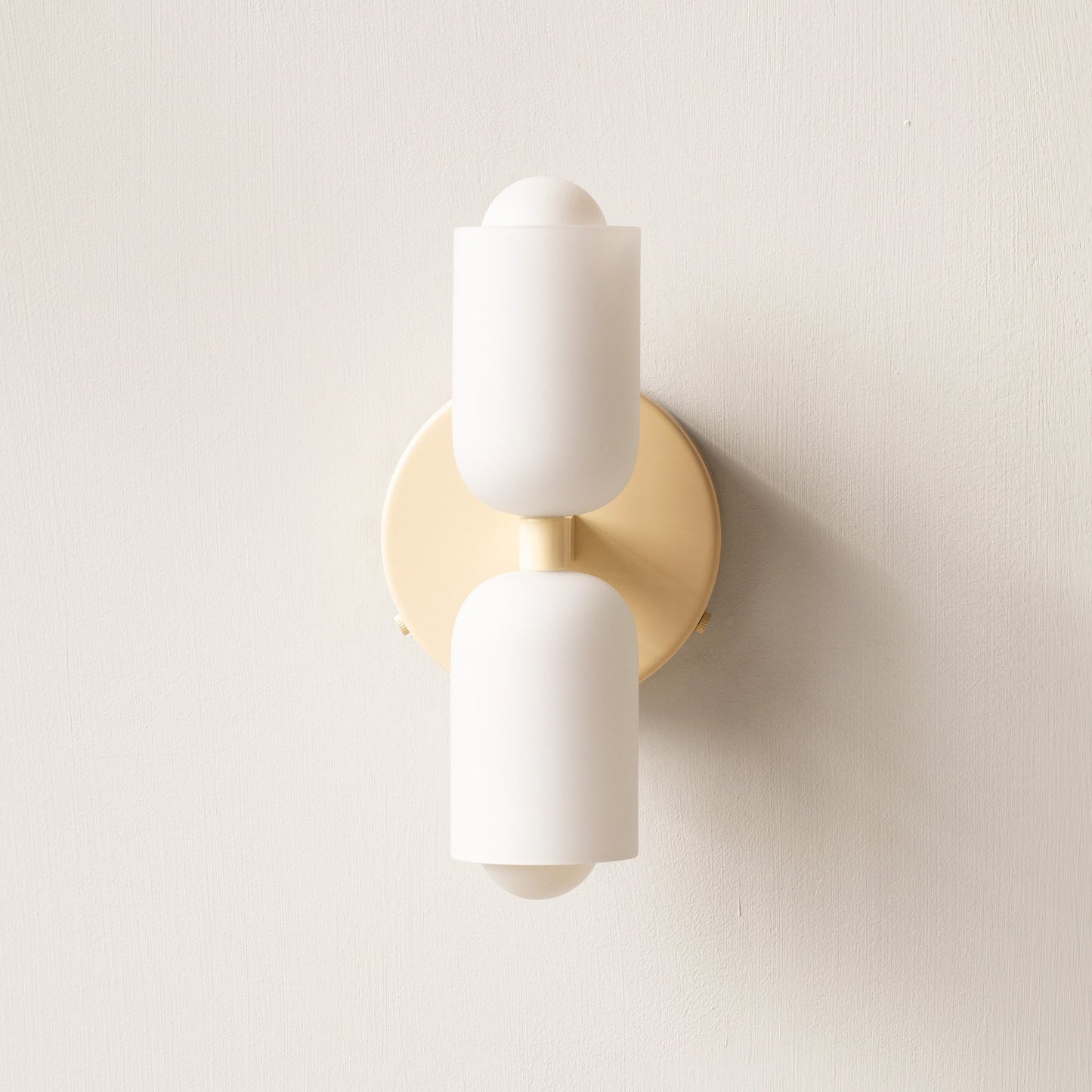 Döle - Moderne Wandlamp met Dubbele Glazen Kappen (E14, Indoor)