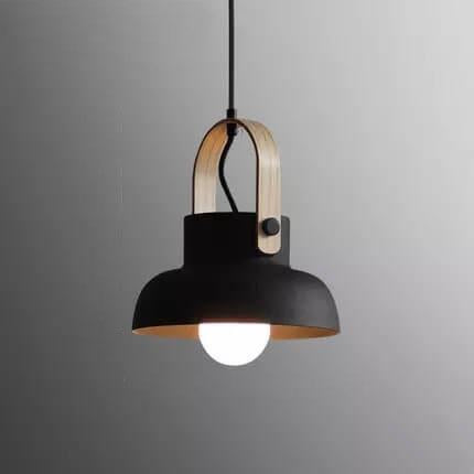 Kleurrijke Moderne Hanglamp – Metaal & Hout met E26 Fitting