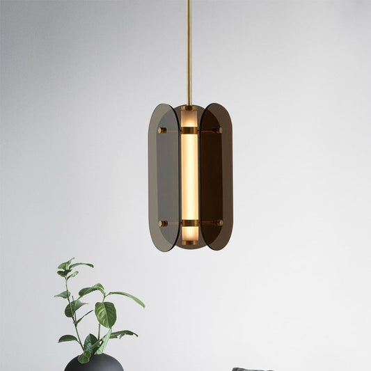 Minimalistische LED Hanglamp – Grijs/Amber – 220 - 240V (1 Lichtbron)