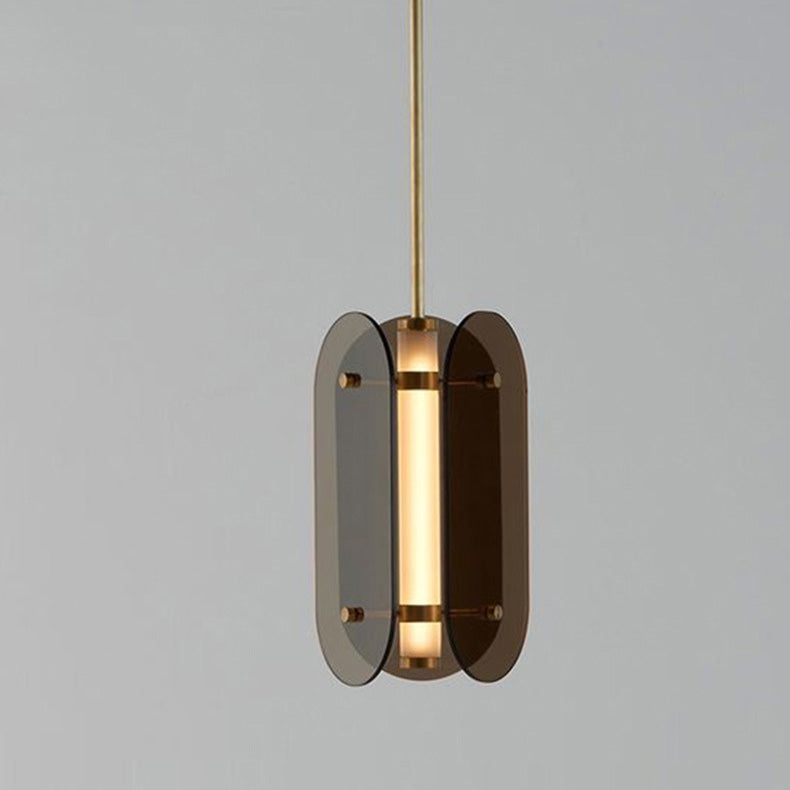 Minimalistische LED Hanglamp – Grijs/Amber – 220 - 240V (1 Lichtbron)