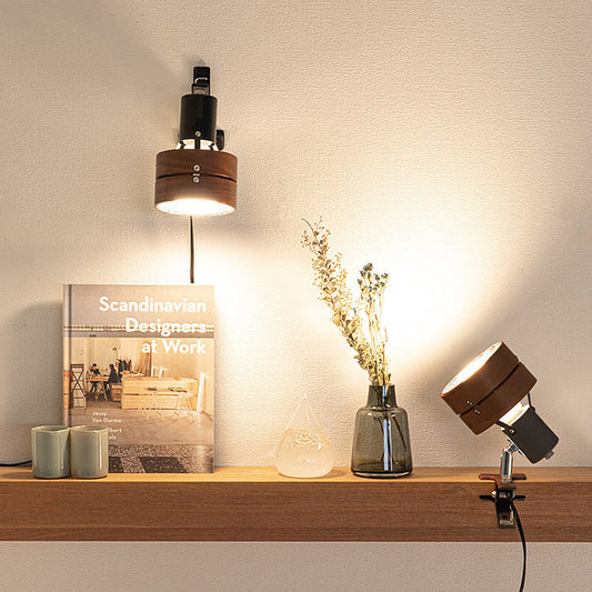 Japanse Wandlamp van Hout, IJzer en Acryl – Naturel of Walnoot