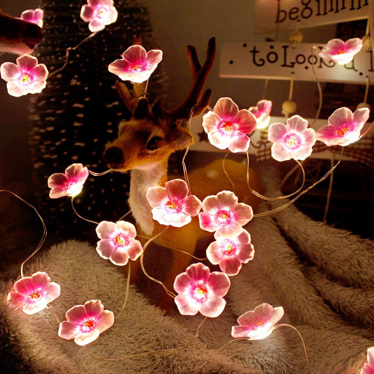 Roze LED Decoratieve Lichtslinger – Creatief – 4.5 V (30 LED’s)