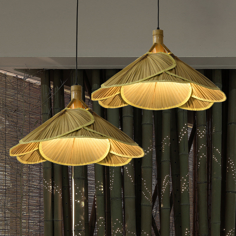 Rustieke Bamboe Houten Hanglamp – Handgemaakt Design – 60 cm