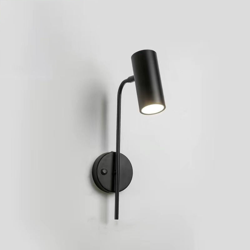 Industriële Draaibare Wandlamp – Zwart of Goud – 1-lichts Cilinderdesign