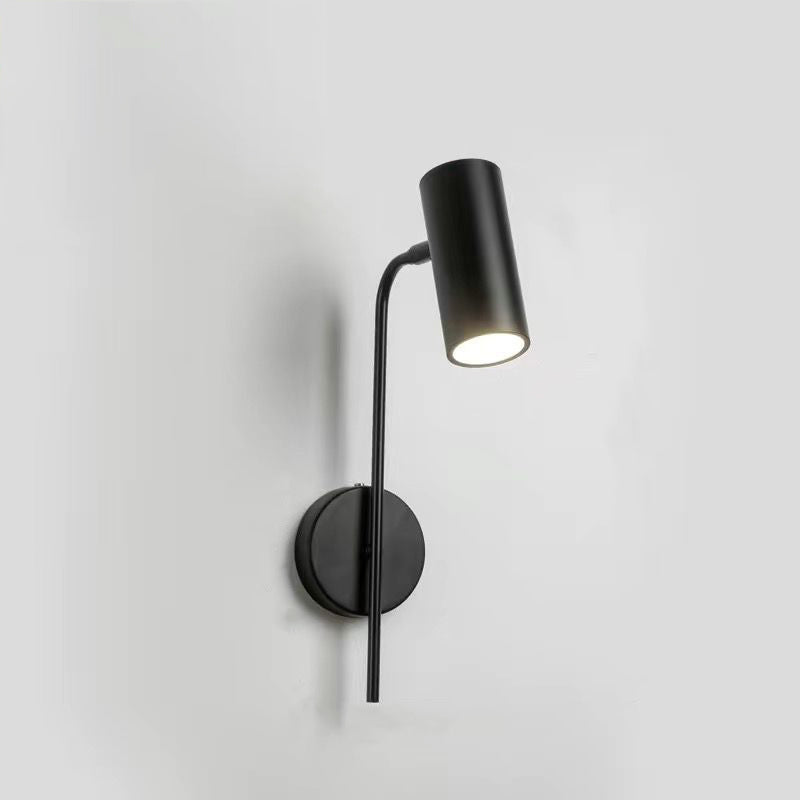 Industriële Draaibare Wandlamp – Zwart of Goud – 1-lichts Cilinderdesign