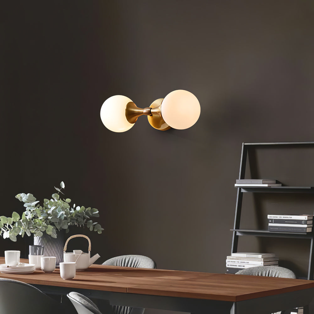 Lumio - Moderne Bolvormige Wandlamp met Sfeervolle LED Verlichting