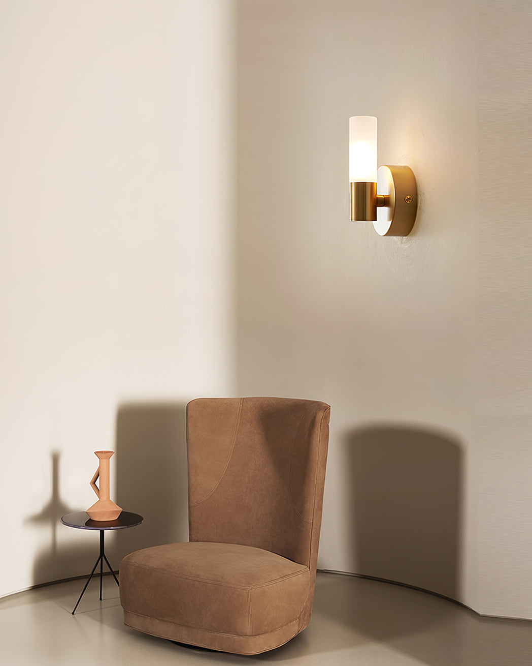 Lumio - Elegante Wandlamp van Messing met Energiezuinige LED Verlichting
