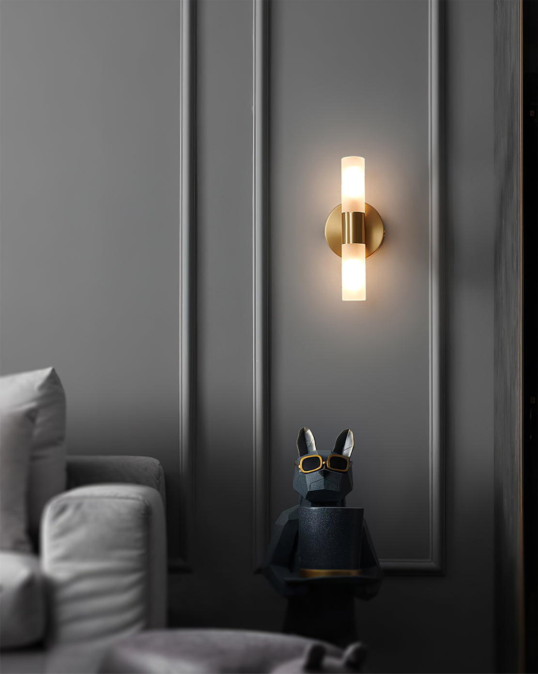 Lumio - Elegante Wandlamp van Messing met Energiezuinige LED Verlichting