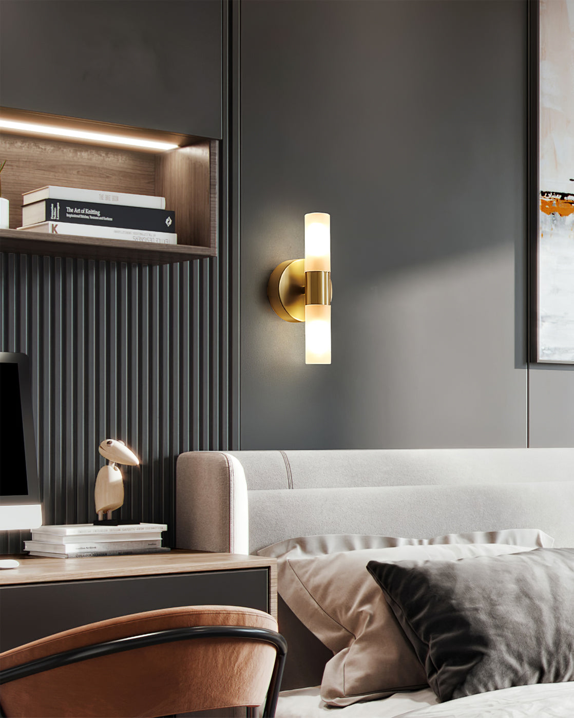 Lumio - Elegante Wandlamp van Messing met Energiezuinige LED Verlichting
