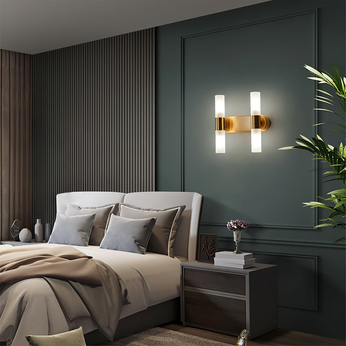 Lumio - Elegante Wandlamp van Messing met Energiezuinige LED Verlichting
