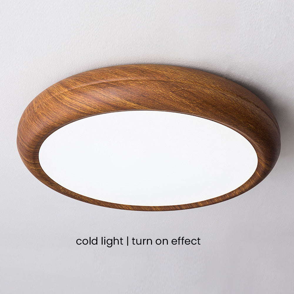 Lelö - Stijlvolle Scandinavische Plafondlamp met LED en Houtaccent