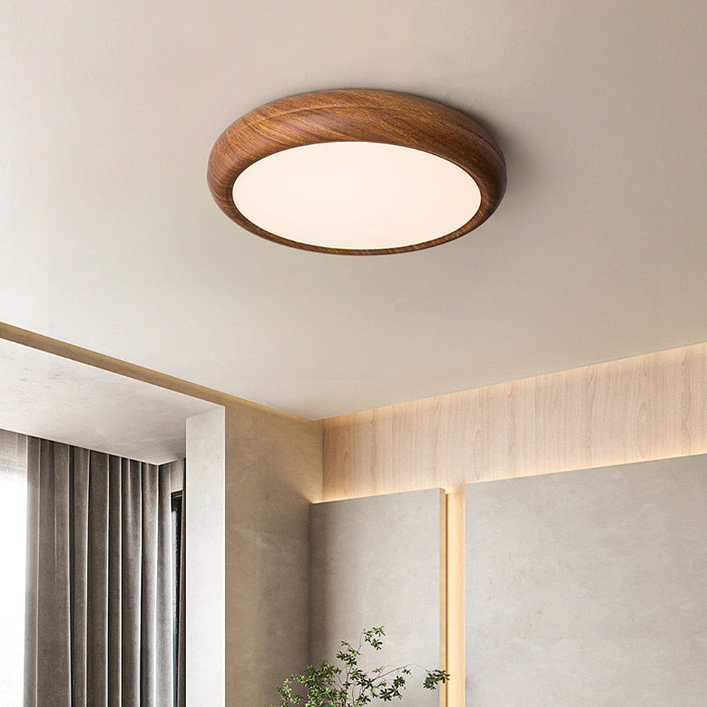 Lelö - Stijlvolle Scandinavische Plafondlamp met LED en Houtaccent