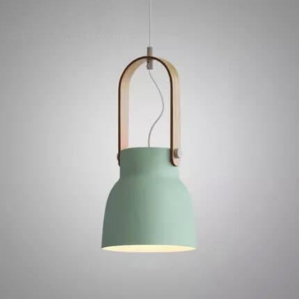 Kleurrijke Moderne Hanglamp – Metaal & Hout met E26 Fitting