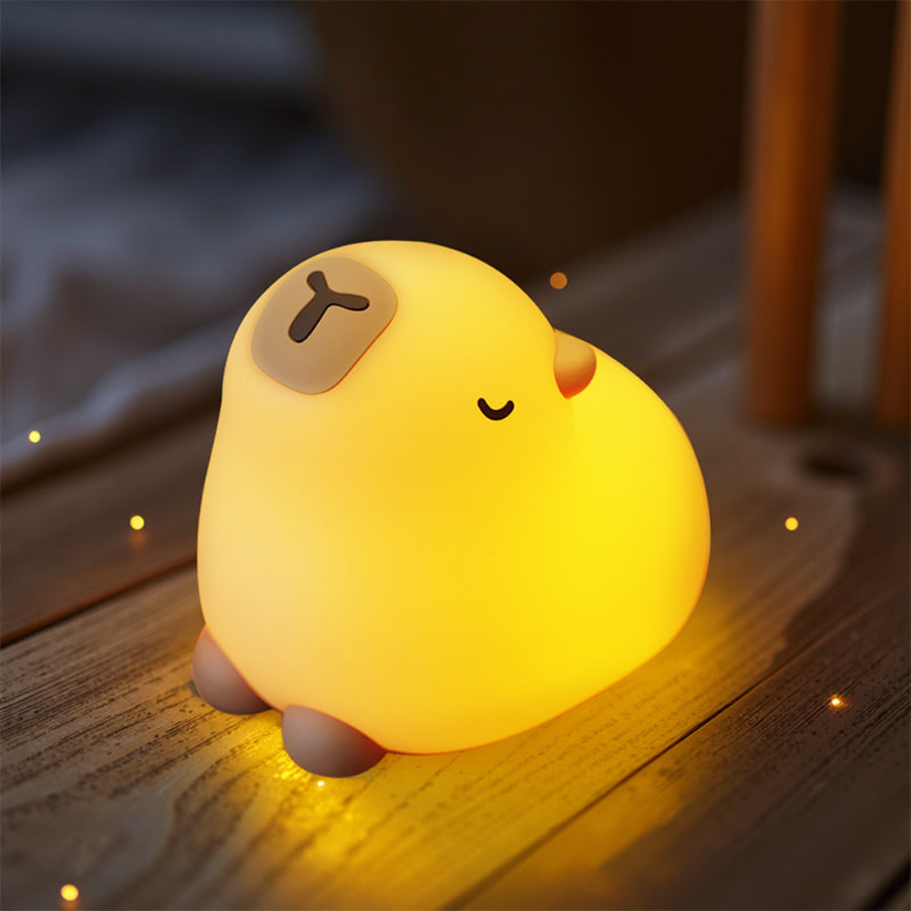 Lumio – Lieve Capibara Nachtlamp van Zacht Siliconen met USB-C