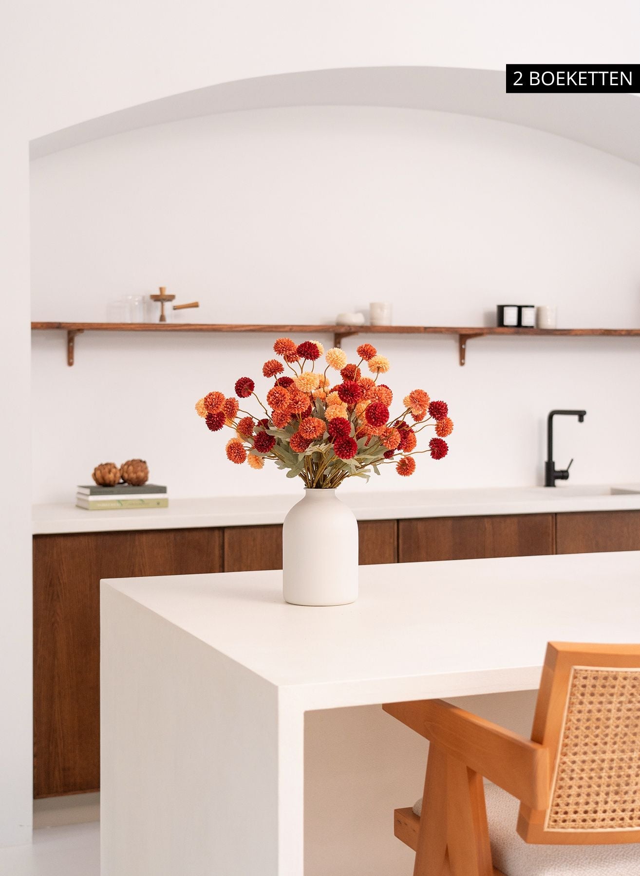 Lumio – Zijden Kunstbloemen (Chrysant, 10 Stelen)