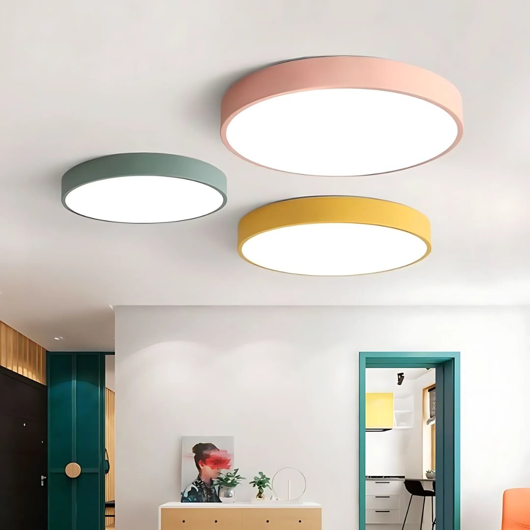Jens – LED Plafondlamp met Scandinavisch Design van Hout & Acryl