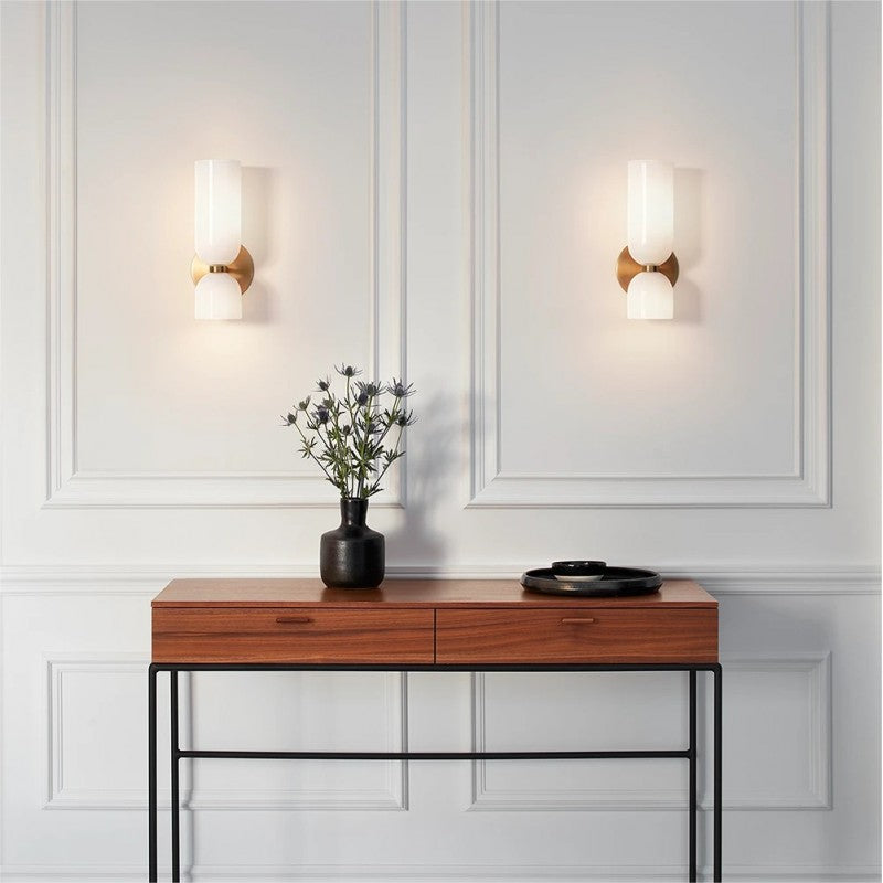 Flute – Elegante Wandlamp met Glas en IJzer in Retro Stijl