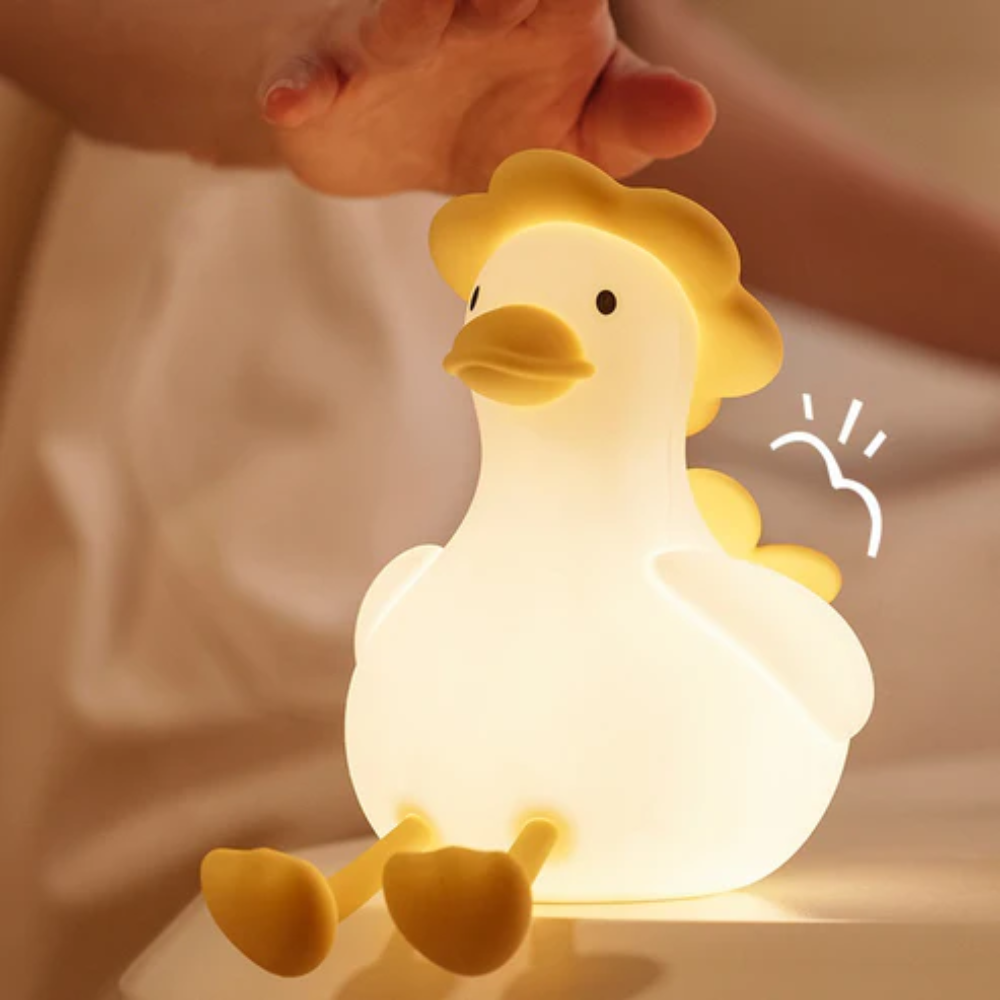 Lumio – Schattige Eendje Nachtlamp van Zacht Siliconen met USB-Oplaadfunctie