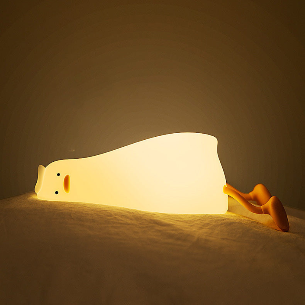 Lumio – Schattige Eendje Nachtlamp van Zacht Siliconen met USB-Oplaadfunctie