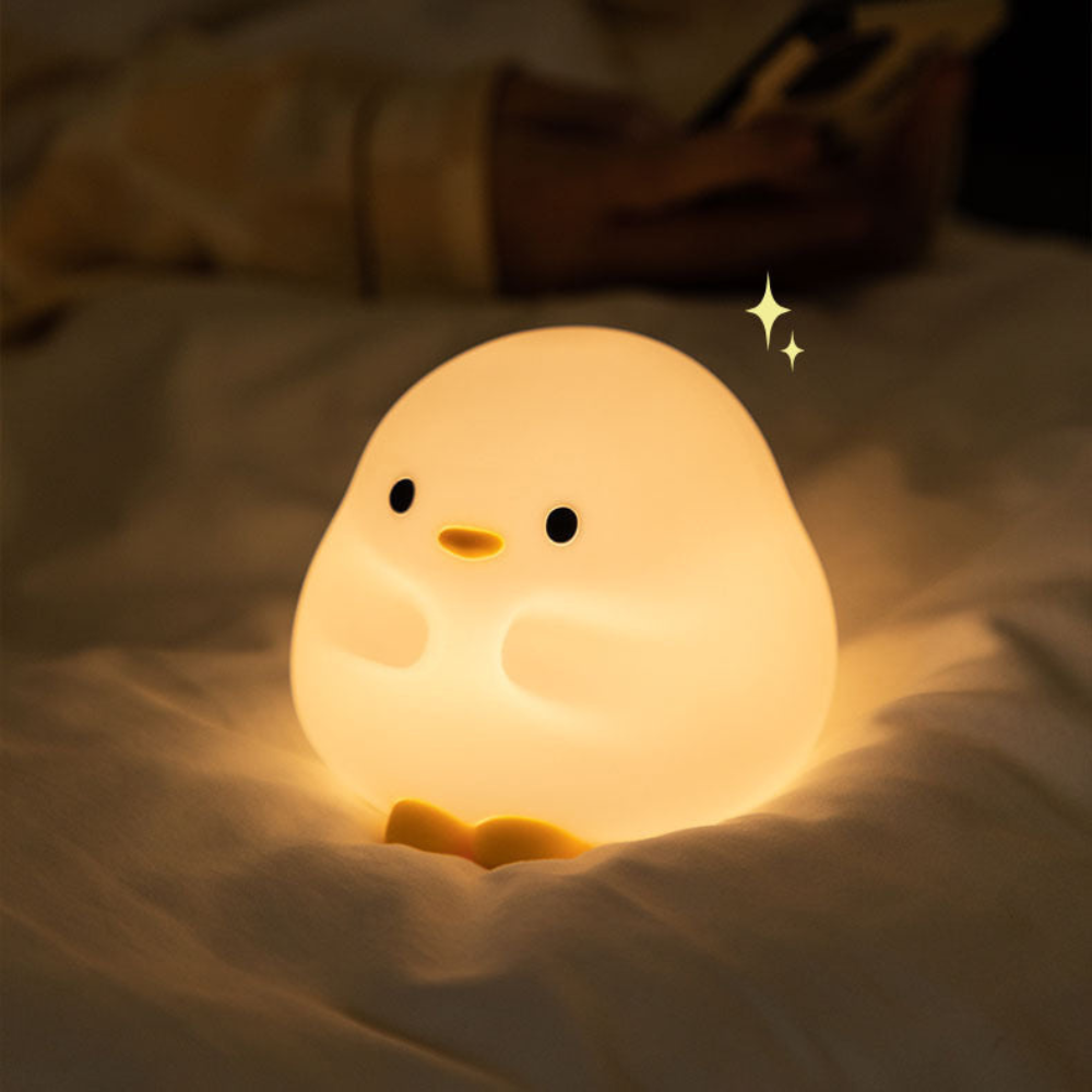 Lumio – Schattige Eendje Nachtlamp van Zacht Siliconen met USB-Oplaadfunctie