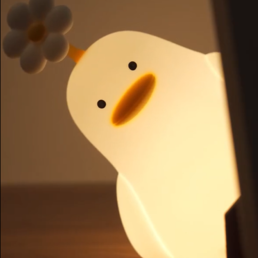 Lumio – Schattige Eendje Nachtlamp van Zacht Siliconen met USB-Oplaadfunctie